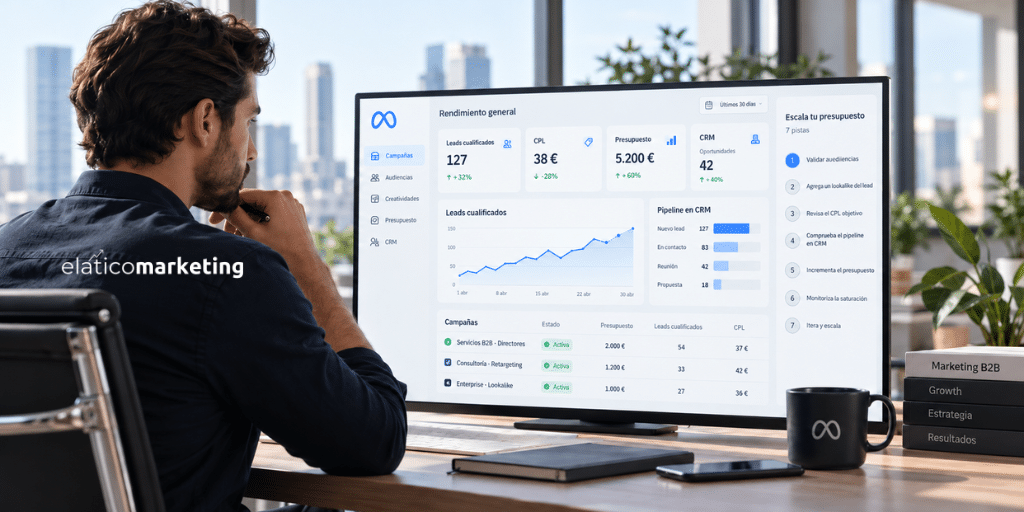 Escalar presupuesto en Meta Ads: checklist B2B de 7 pasos El Ático Marketing